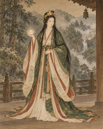青龍権現（清瀧権現）を題材にした全身の創作画