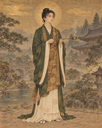 聖徳太子を題材にした全身の創作画