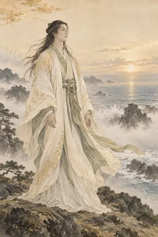 気吹戸主神を題材にした創作画