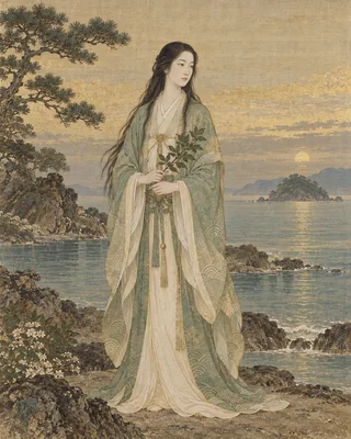 市杵島姫神を題材にした創作画