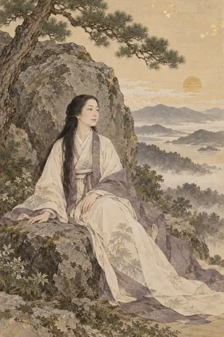 石長比売を題材にした創作画