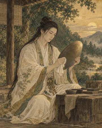 天津麻羅を題材にした個別の創作画