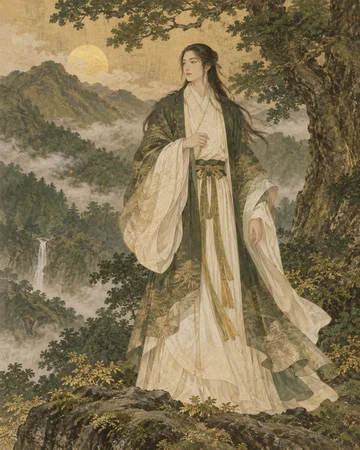 羽山戸神を題材にした個別の創作画