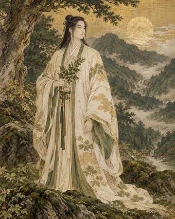 香山戸臣神を題材にした個別の創作画