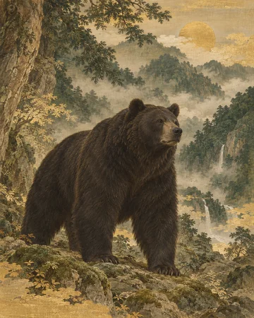 熊野山之荒神を題材にした個別の創作画