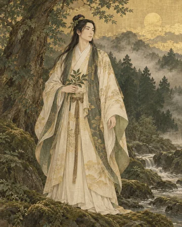 奥津日子神を題材にした個別の創作画