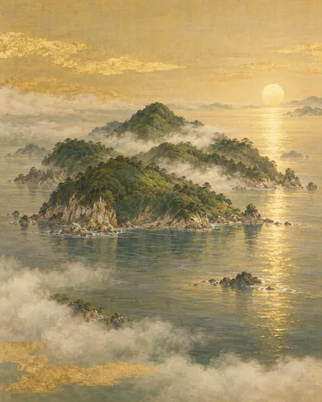 淤能碁呂島を題材にした個別の創作画