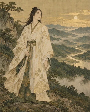 科野之坂神を題材にした個別の創作画