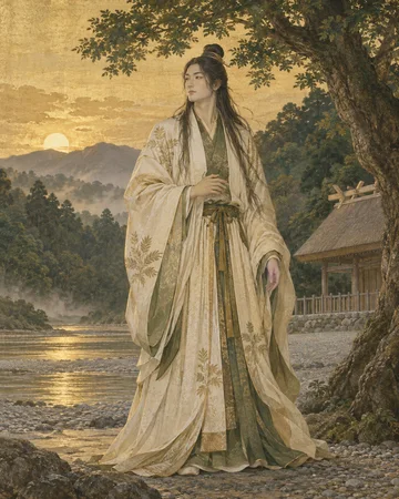 登由宇気神を題材にした個別の創作画