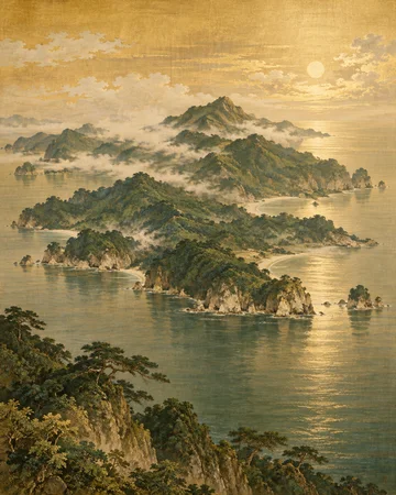 筑紫島を題材にした個別の創作画