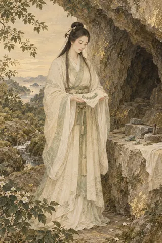 玉祖命を題材にした創作画