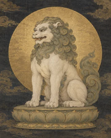 獅子宮のお姿を表したAIによる創作画