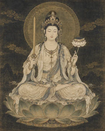 文殊菩薩・文殊師利菩薩のお姿を表したAIによる創作画