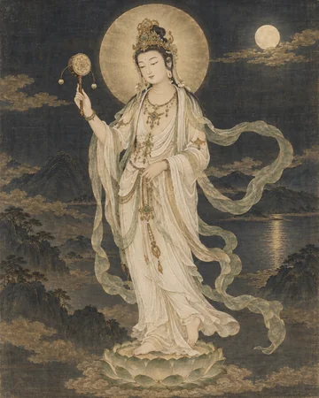 月光王菩薩のお姿を表したAIによる創作画