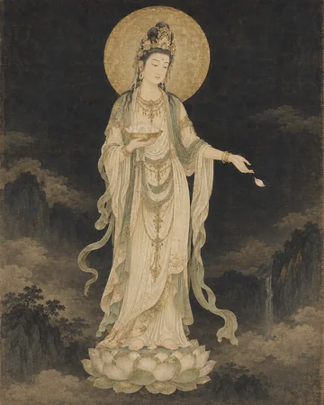 三昧菩薩のお姿を表したAIによる創作画