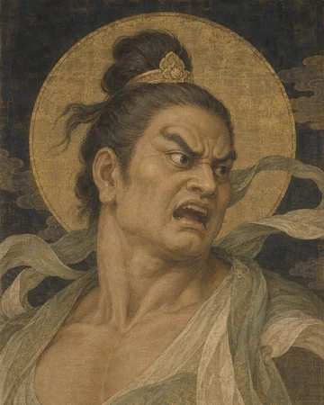 那羅延堅固のお姿を表したAIによる創作画
