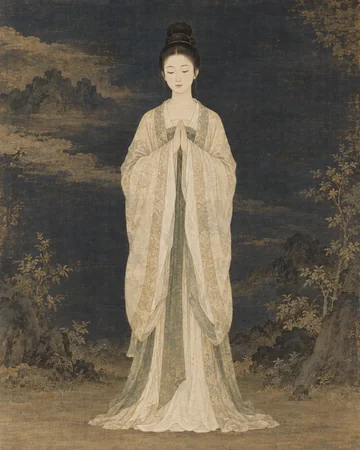 摩和羅女のお姿を表したAIによる創作画
