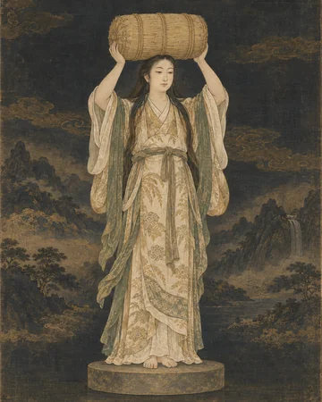 摩伽迦羅大黒女のお姿を表したAIによる創作画