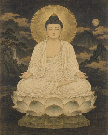三万燈明仏のお姿を表したAIによる創作画