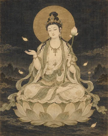 花光菩薩のお姿を表したAIによる創作画