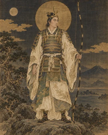 誉田八幡のお姿を表したAIによる創作画