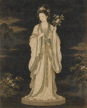 菩提樹神天のお姿を表したAIによる創作画