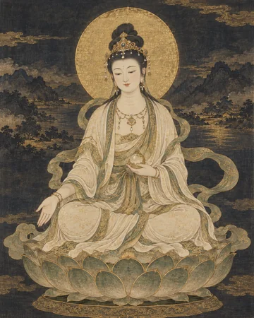 吉祥天のお姿を表したAIによる創作画