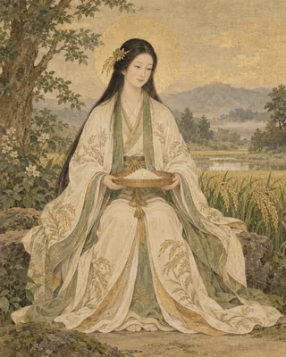 豊受大御神を題材にした創作画